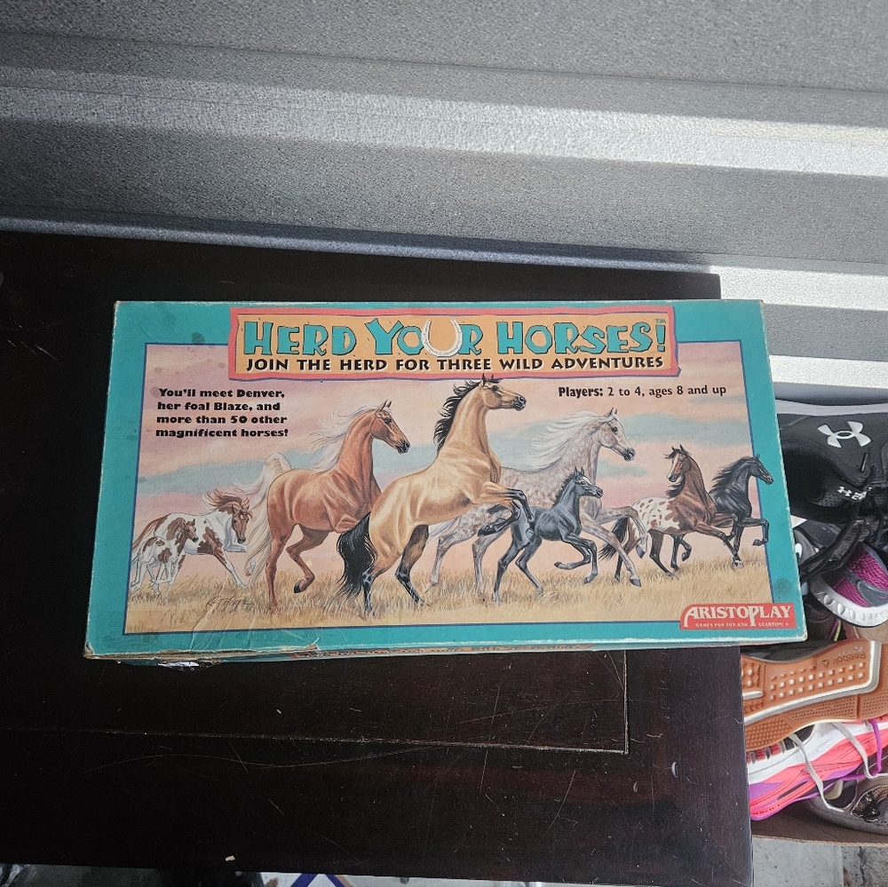 Vintage Herd Your Horses Board Game 1993 Kids Family Animal Adventure Complete